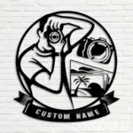 Hunting Fishing Metal Sign Personalized Photographer Name 1