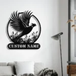 Hunting Fishing Metal Sign Pheasant Stalking 1