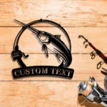 Hunting Fishing Metal Sign Tailored Swordfish Fishing 1
