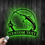 Hunting Fishing Metal Sign Tailored Swordfish Fishing 1