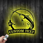 Hunting Fishing Metal Sign Tailored Swordfish Fishing 1