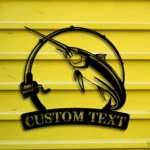 Hunting Fishing Metal Sign Tailored Swordfish Fishing 1