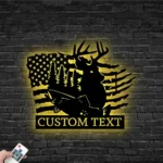 Hunting Fishing Metal Sign Tracking And Fishing 1