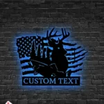 Hunting Fishing Metal Sign Tracking And Fishing 1