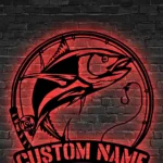 Hunting Fishing Metal Sign Tuna Trout 1