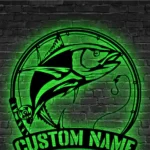 Hunting Fishing Metal Sign Tuna Trout 1