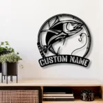 Hunting Fishing Metal Sign Tuna Trout 1