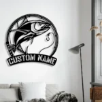 Hunting Fishing Metal Sign Tuna Trout 1