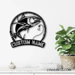 Hunting Fishing Metal Sign Tuna Trout 1