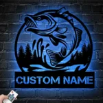 Hunting Fishing Metal Sign Walleye Rod Fishing 1