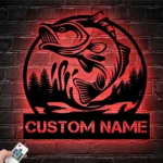 Hunting Fishing Metal Sign Walleye Rod Fishing 1