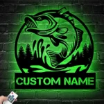 Hunting Fishing Metal Sign Walleye Rod Fishing 1