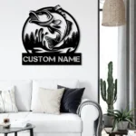 Hunting Fishing Metal Sign Walleye Rod Fishing 1