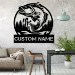 Hunting Fishing Metal Sign Walleye Rod Fishing 1