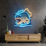 Hunting Fishing Neon Sign Aggressive Fish Counterattack 1