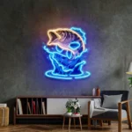 Hunting Fishing Neon Sign Fish Relax With Water 1
