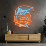 Hunting Fishing Neon Sign Fishing Logo 1