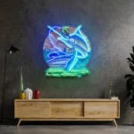Hunting Fishing Neon Sign Marlin Sea Fishing 1