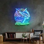 Hunting Fishing Neon Sign Marlin Sea Fishing 1