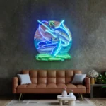 Hunting Fishing Neon Sign Marlin Sea Fishing 1