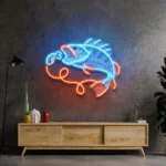 Hunting Fishing Neon Sign Orangetail Fish 1