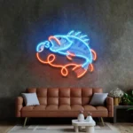 Hunting Fishing Neon Sign Orangetail Fish 1