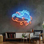 Hunting Fishing Neon Sign Orangetail Fish 1