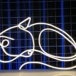 Hunting Fishing Neon Sign Sleeping Cat Led 1