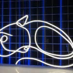 Hunting Fishing Neon Sign Sleeping Cat Led 1