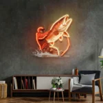 Hunting Fishing Neon Sign Young Man Fishing 1