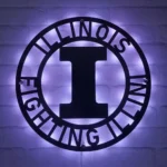 Illinois Fighting Illini Metal Sign Nba 1