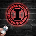 Illinois Fighting Illini Metal Sign Nba 1