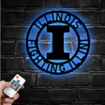 Illinois Fighting Illini Metal Sign Nba 1