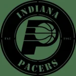 Indiana Pacers Metal Sign Pacers Ball Mark 1