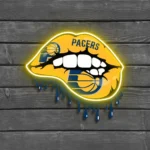 Indiana Pacers Neon Sign Dripping Lips 1