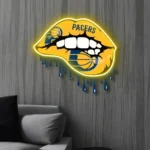 Indiana Pacers Neon Sign Dripping Lips 1