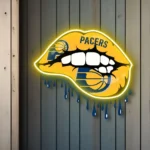 Indiana Pacers Neon Sign Dripping Lips 1