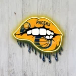 Indiana Pacers Neon Sign Dripping Lips 1