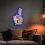 Indiana Pacers Neon Sign Nba Foam Finger 1