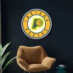 Indiana Pacers Neon Sign Pacers Ball Crest 1