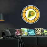 Indiana Pacers Neon Sign Pacers Ball Crest 1