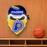 Indiana Pacers Neon Sign Skull 1