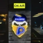 Indiana Pacers Neon Sign Skull 1