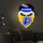 Indiana Pacers Neon Sign Skull 1