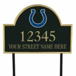Indianapolis Colts Metal Sign Lucky Iron Shoe 1