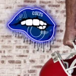 Indianapolis Colts Neon Sign Dripping Lips 1