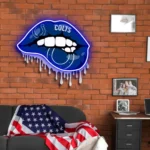 Indianapolis Colts Neon Sign Dripping Lips 1