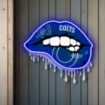 Indianapolis Colts Neon Sign Dripping Lips 1