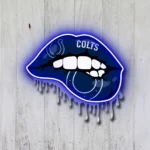 Indianapolis Colts Neon Sign Dripping Lips 1