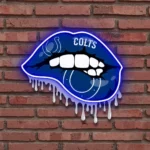 Indianapolis Colts Neon Sign Dripping Lips 1